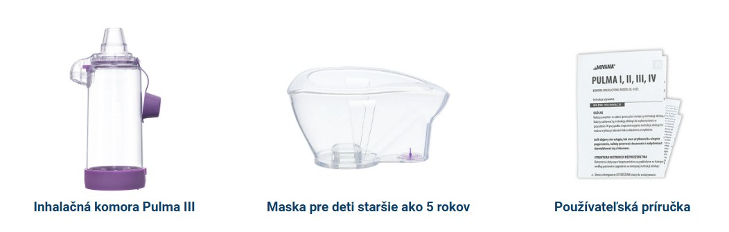 obsah balenia inhalačnej komory pre deti od 5 rokov